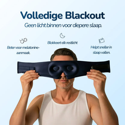 3D-Seiden-Schlafmaske – Midnight Navy