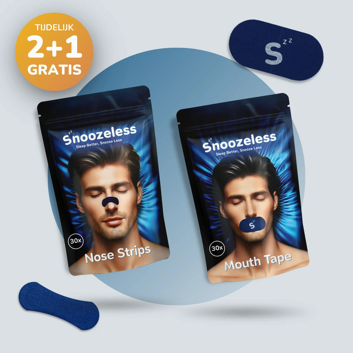 Deep Sleep Duo – Mundpflaster & Nasenpflaster | Blau