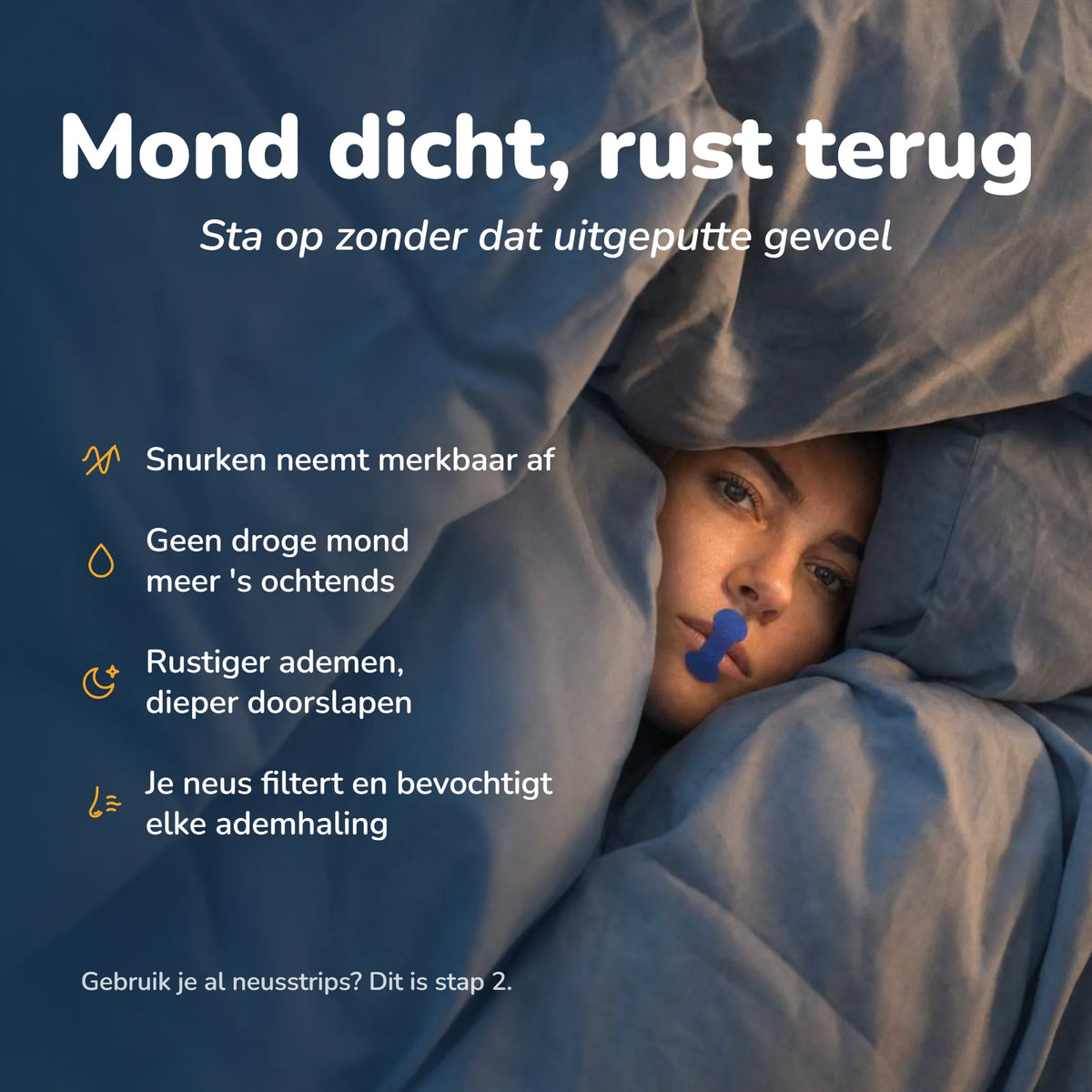 Mundpflaster Mini – dezent und hält die ganze Nacht