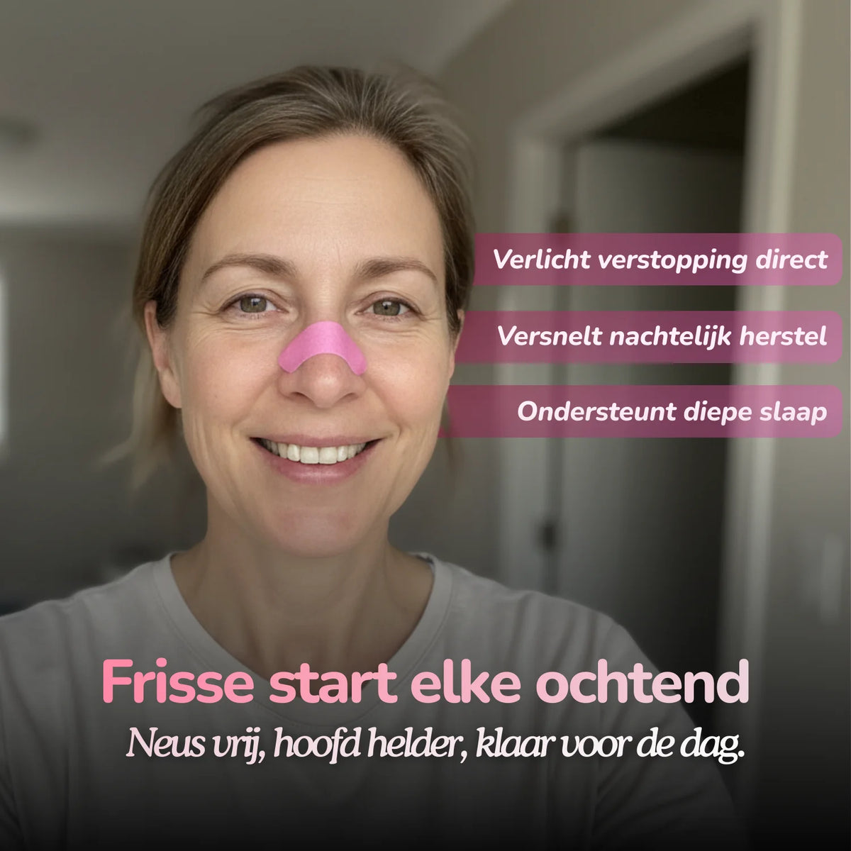 Rosa Nasenstrips - Klassisch