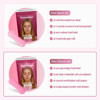 Rosa Nasenstrips - Klassisch