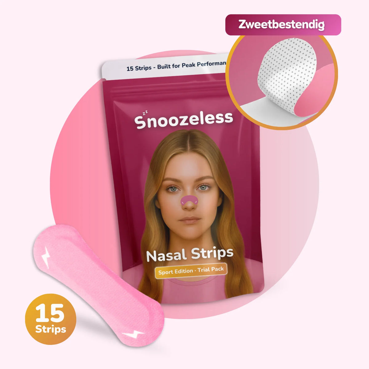 Sport-Nasenstrips - Einstiegsmodell | Rosa